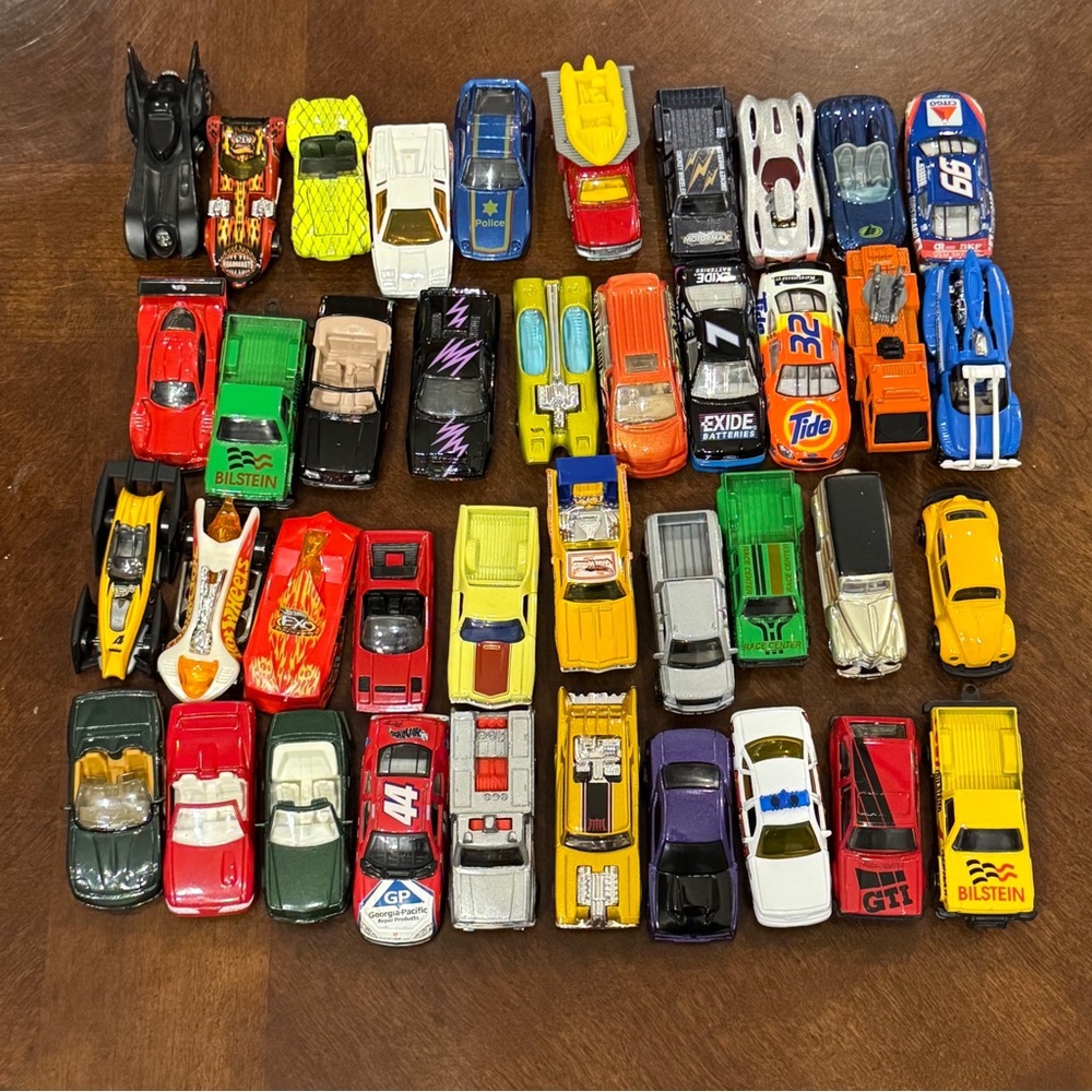 Lot of 40 Toy Cars | Includes a Hot Wheels Black Batman Car